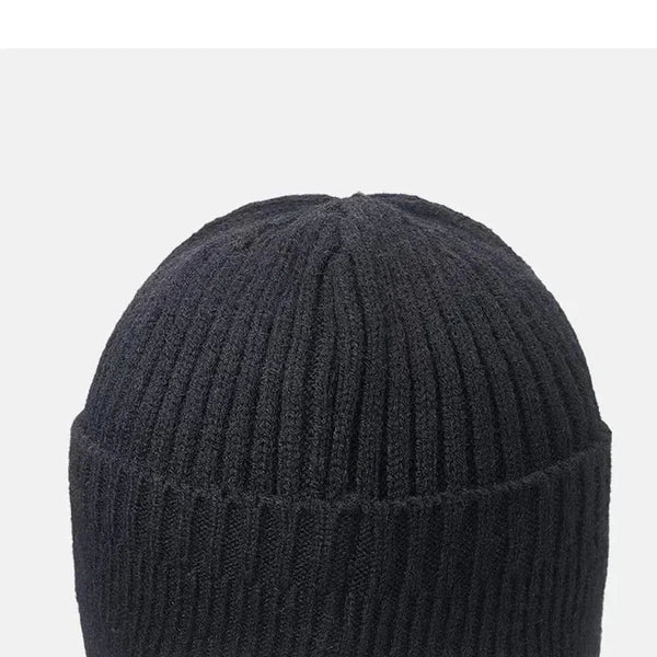 New Winter Men'S Hat – Outdoor Ear Protection Warm Knitted Cap with Windproof Visor, Thick Bicycle Scarf Cap for Men
